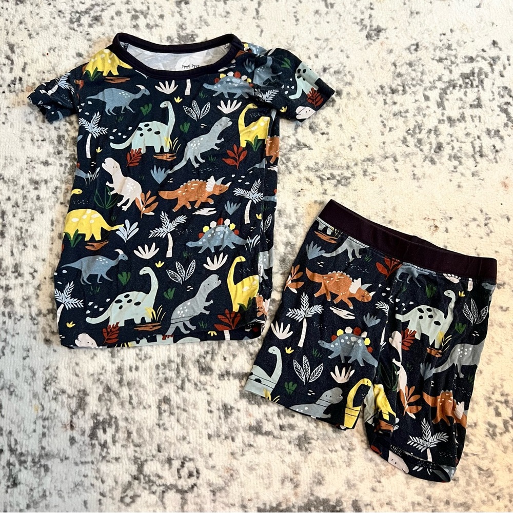 Little Sleepies Navy Jurassic Jungle Dinosaur Shorty!
